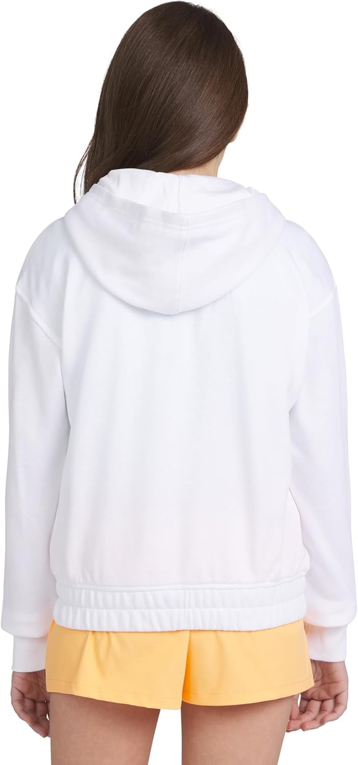 imageChampion Girls Athletic Zip Front Hoodie Sweatshirt for GirlsBright White Signature