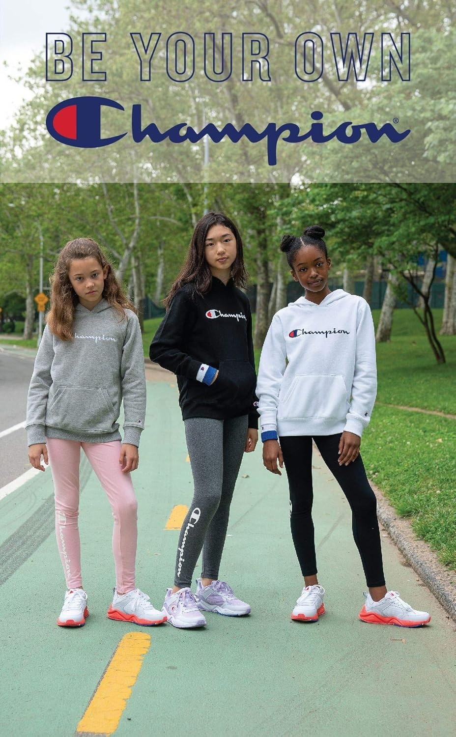 imageChampion Girls Athletic Zip Front Hoodie Sweatshirt for GirlsLight Sea Green