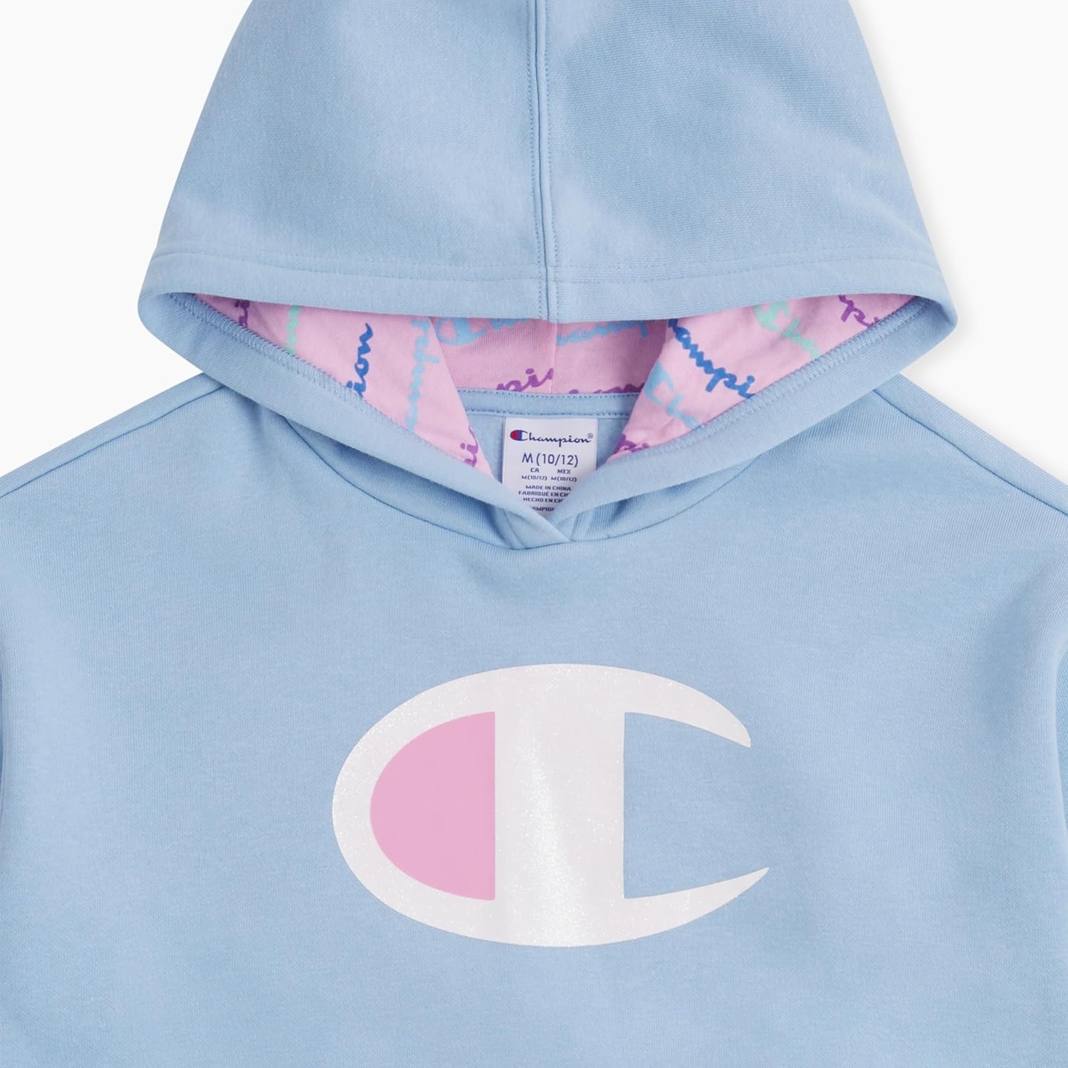 imageChampion Girls Athletic Zip Front Hoodie Sweatshirt for GirlsPlacid Blue