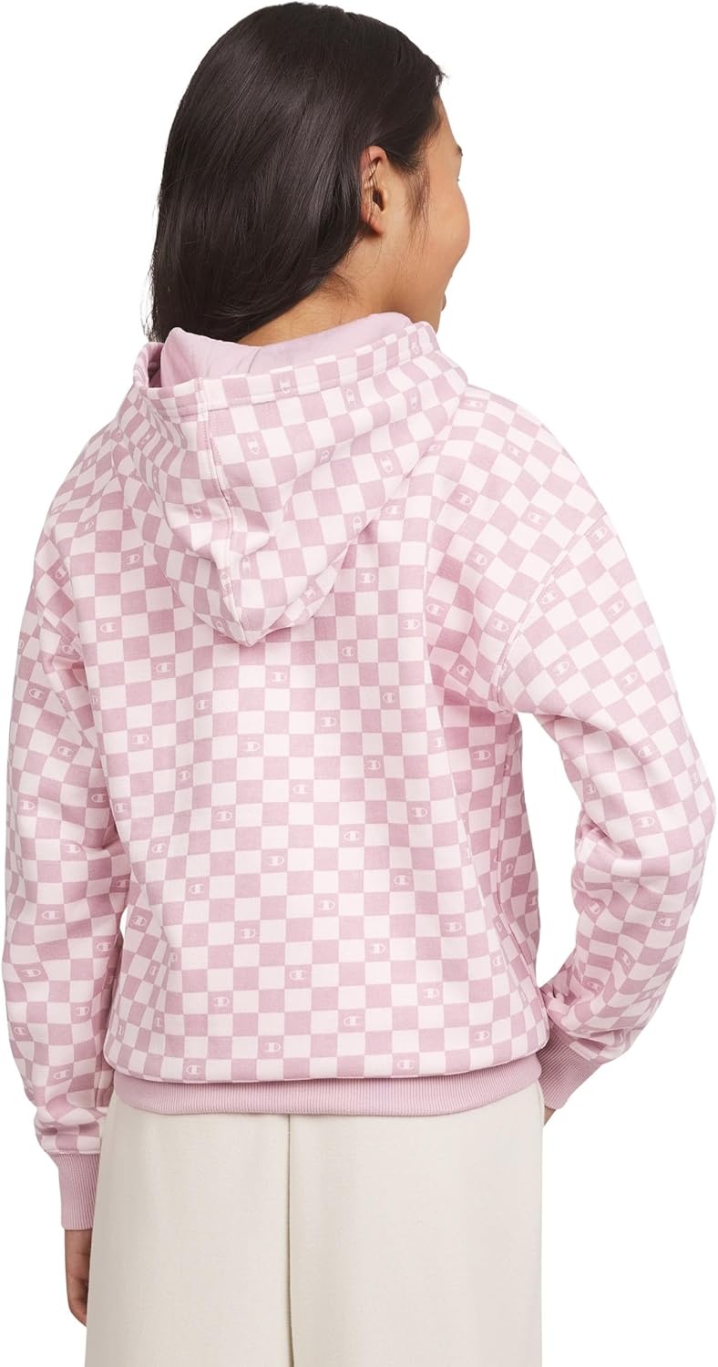 imageChampion Girls Athletic Zip Front Hoodie Sweatshirt for GirlsSweet Lilac Check