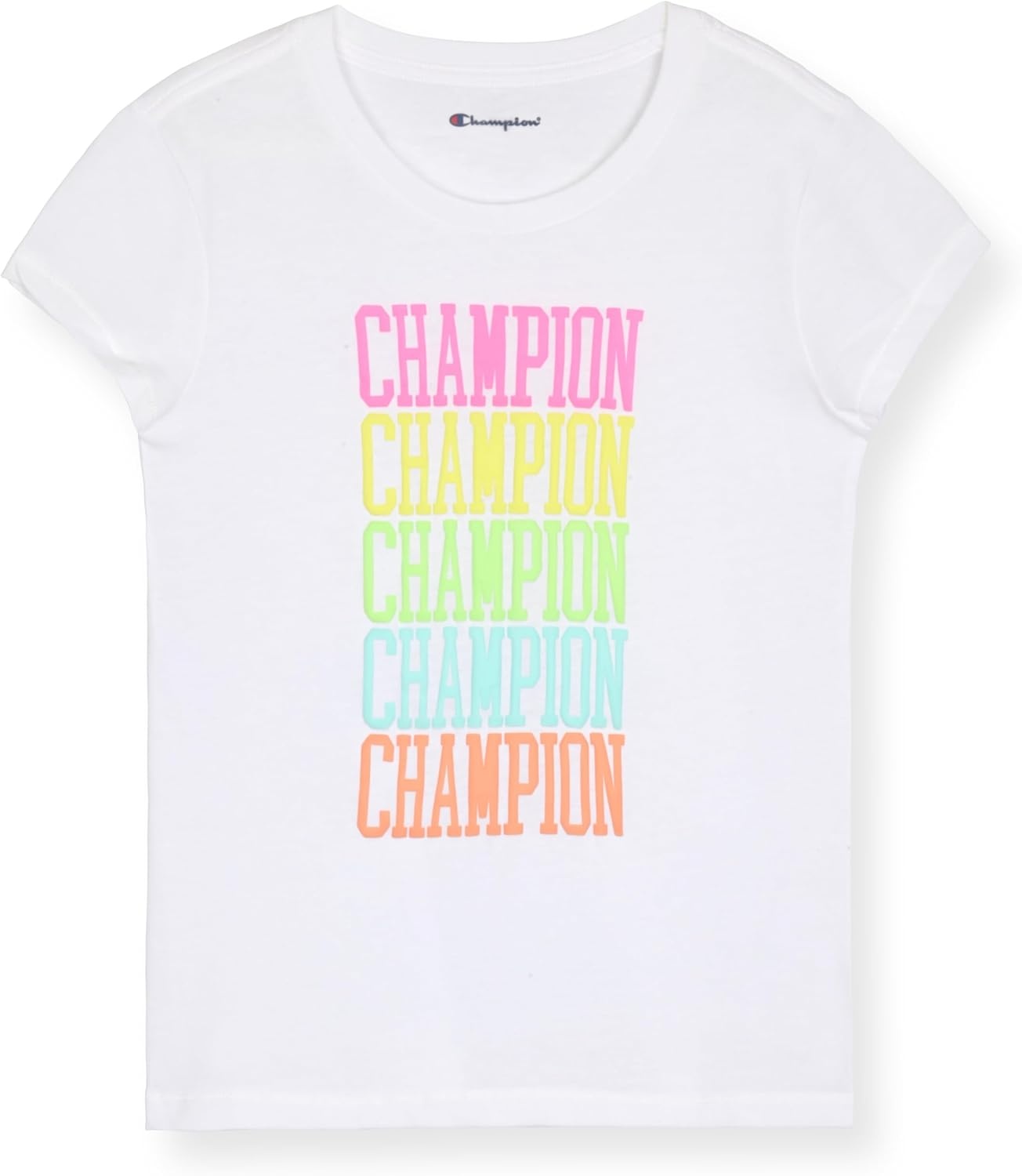 imageChampion Girls Champion Girls Short Sleeve Tee ShirtBright Whitepapaya Punch
