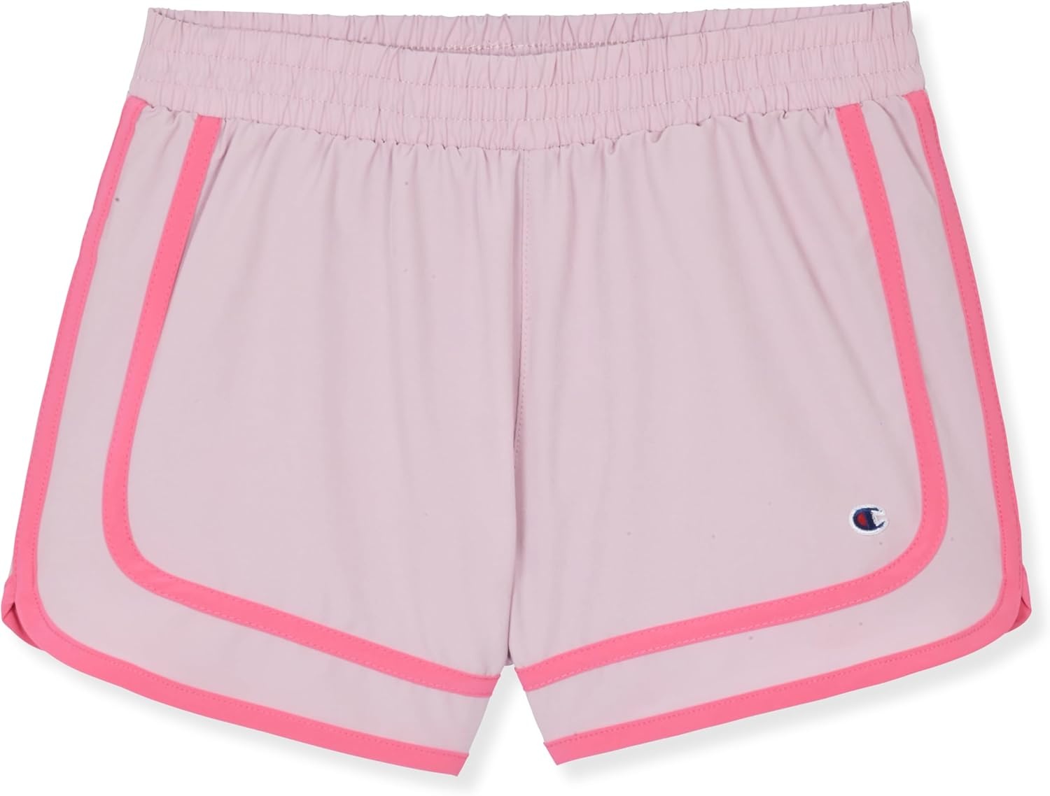 imageChampion Girls Heritage Foldover Mesh Running Basketball Short 275 Inch InseamBlackbright Pink