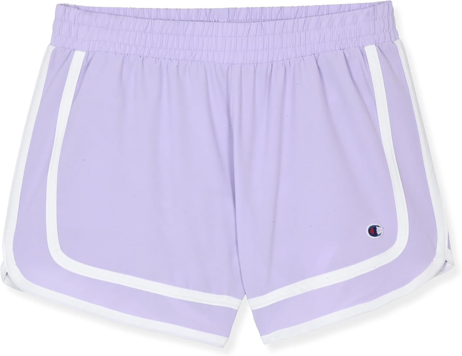 imageChampion Girls Heritage Foldover Mesh Running Basketball Short 275 Inch InseamBlackpastel Lilac