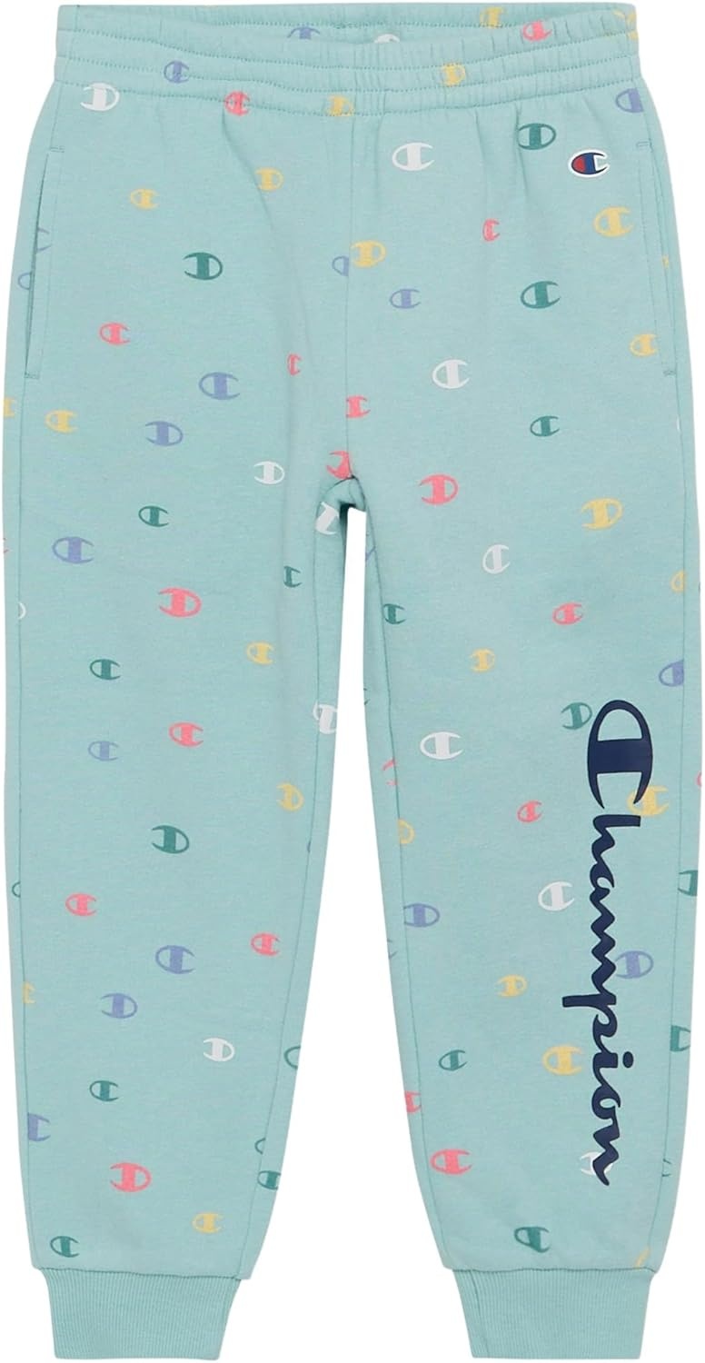 imageChampion Girls Hoodie and Sweatpant Set for Kids Athletic Fleece SweatsuitCanal Blue