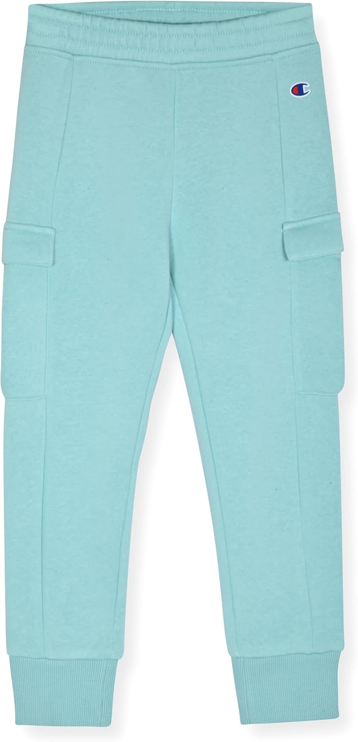 imageChampion Girls Hoodie and Sweatpant Set for Kids Athletic Fleece SweatsuitCanal Blue Cargo