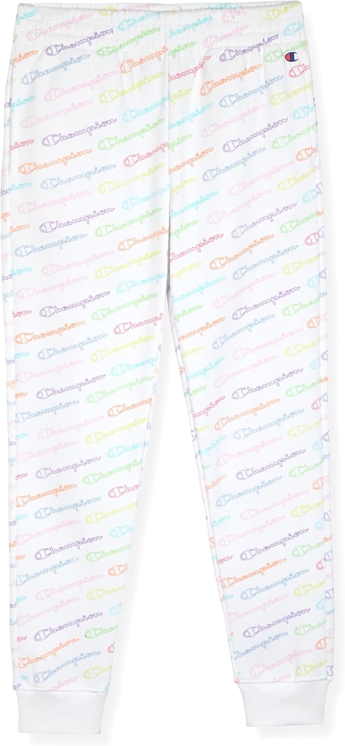 imageChampion Girls Hoodie and Sweatpant Set for Kids Athletic Fleece SweatsuitClean White