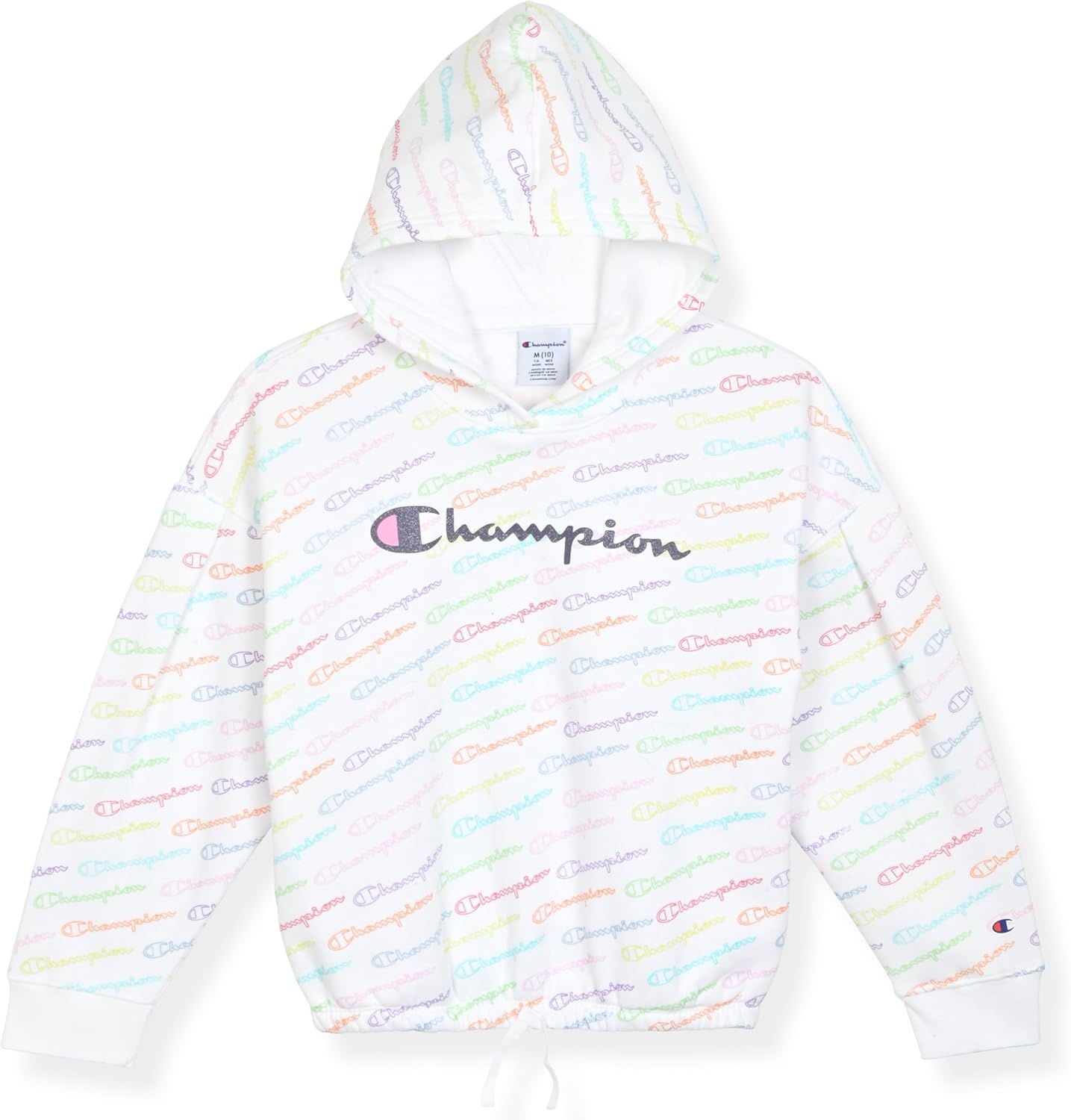 imageChampion Girls Hoodie and Sweatpant Set for Kids Athletic Fleece SweatsuitClean White