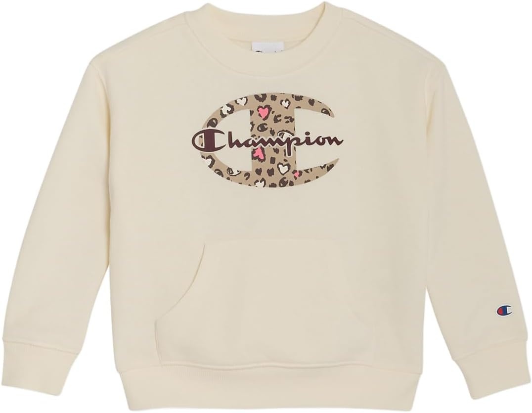 imageChampion Girls Hoodie and Sweatpant Set for Kids Athletic Fleece SweatsuitEgret