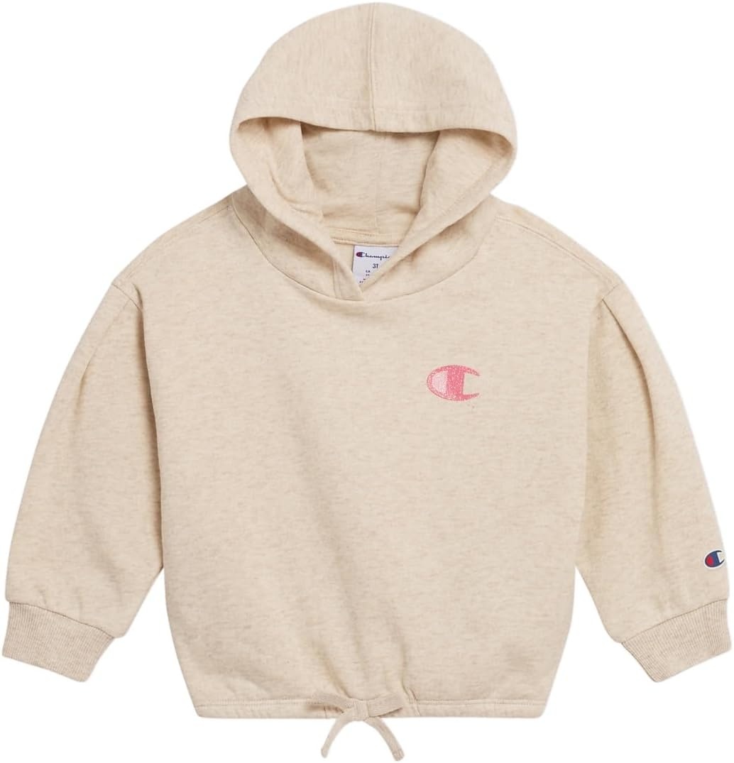 imageChampion Girls Hoodie and Sweatpant Set for Kids Athletic Fleece SweatsuitOatmeal