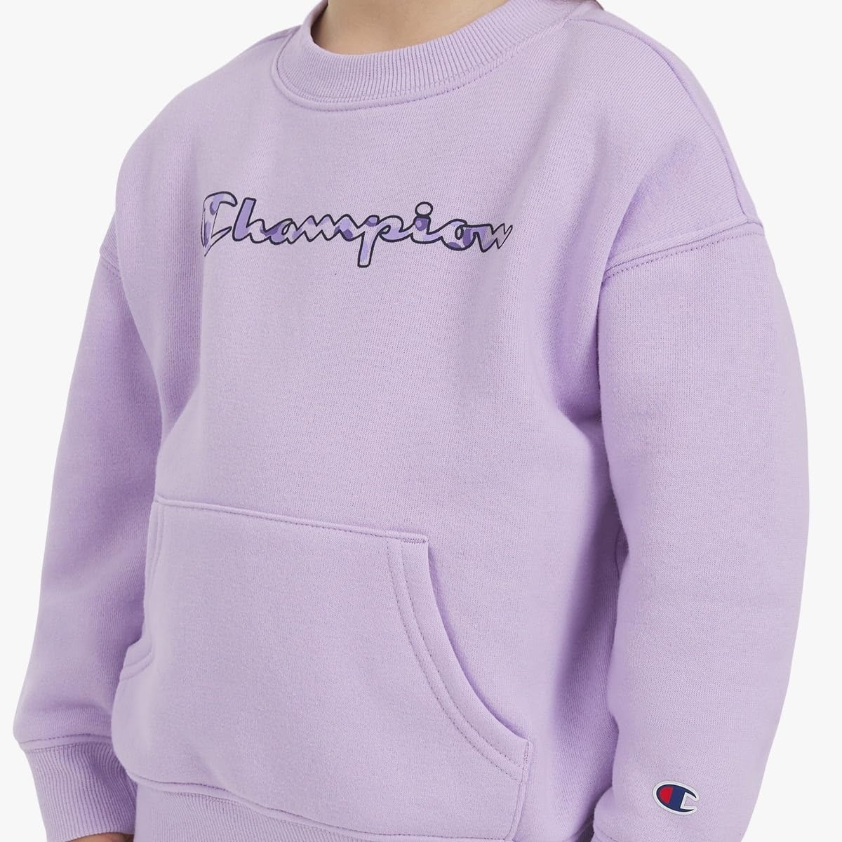imageChampion Girls Hoodie and Sweatpant Set for Kids Athletic Fleece SweatsuitPastel Lilac