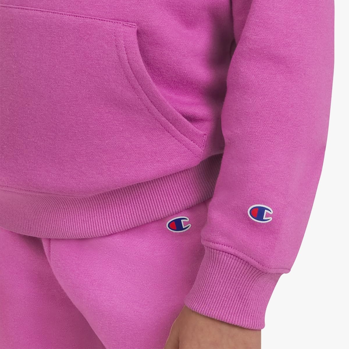 imageChampion Girls Hoodie and Sweatpant Set for Kids Athletic Fleece SweatsuitRosebud