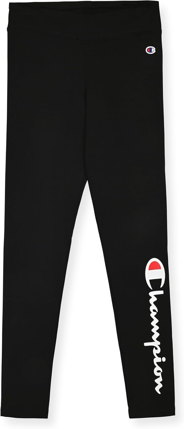 imageChampion Heritage Girls Performance Legging Stretch Pant Active Athletic PantHeather Greyblack