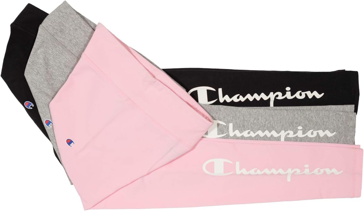 imageChampion Heritage Girls Performance Legging Stretch Pant Active Athletic PantOxford Heather