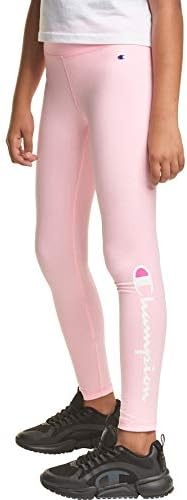 imageChampion Heritage Girls Performance Legging Stretch Pant Active Athletic PantPink Candy
