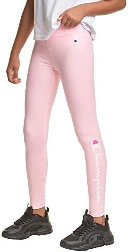 imageChampion Heritage Girls Performance Legging Stretch Pant Active Athletic PantPink Candy