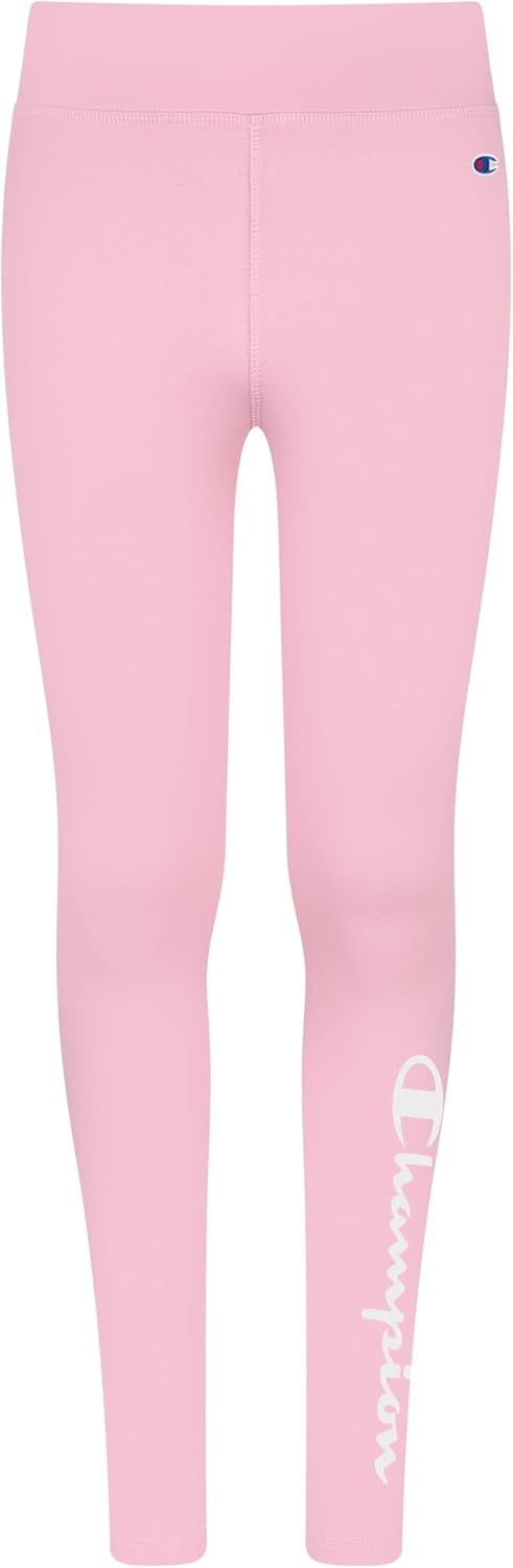 imageChampion Heritage Girls Performance Legging Stretch Pant Active Athletic PantSignature Light Pink