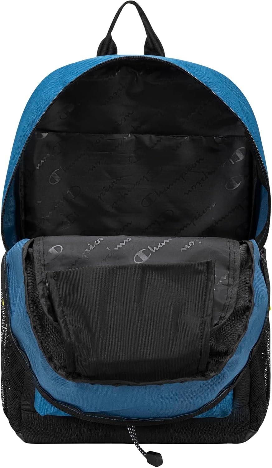 imageChampion Kids Bungee Backpack with Padded Straps Water Bottle Pocket Carry Handle for Daily Use Black One SizeBlackDark ForestSharp Green