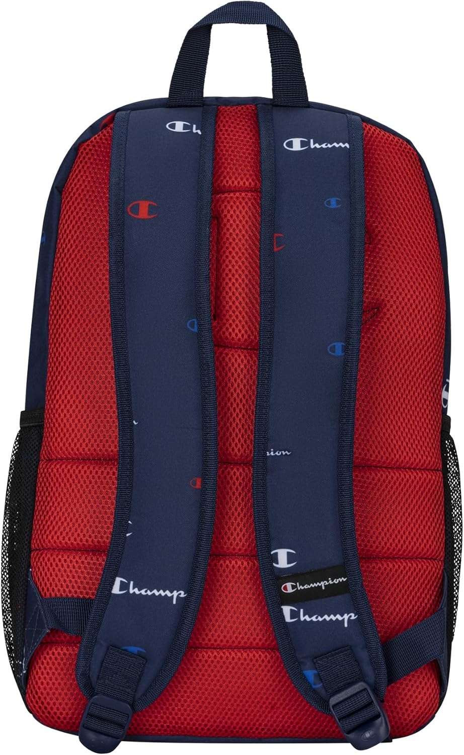imageChampion Kids Merit Backpack with Padded Straps Water Bottle Pocket and Laptop Compartment for Daily Use PinkBlack One SizeNavyChampion Red