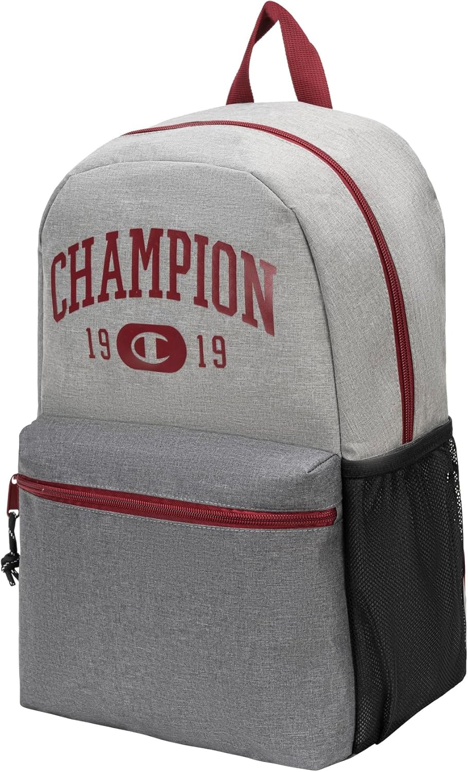 imageChampion Kids Merit Backpack with Padded Straps Water Bottle Pocket and Laptop Compartment for Daily Use PinkBlack One SizeOxford HeatherTibetan Red