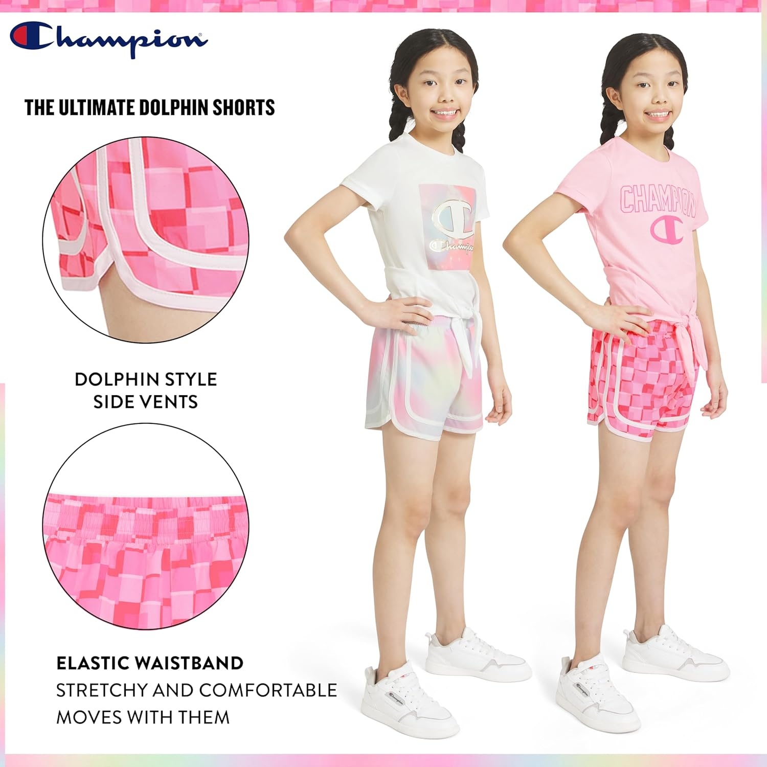 imageChampion girls Champion Girls Athletic Short SetsFairy Tale Pink