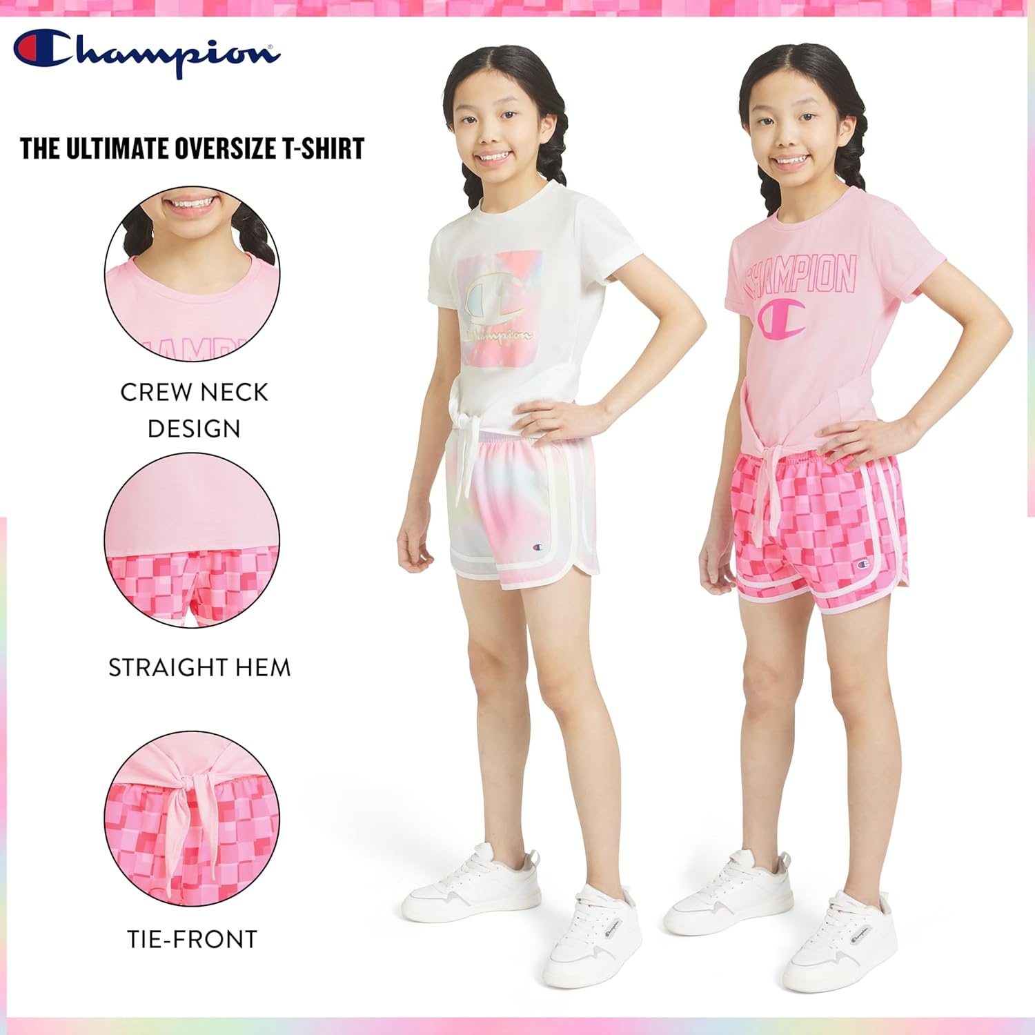 imageChampion girls Champion Girls Athletic Short SetsFairy Tale Pink