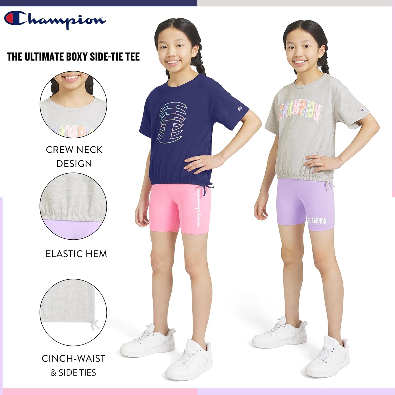 imageChampion girls Champion Girls Athletic Short SetsGrey Heather