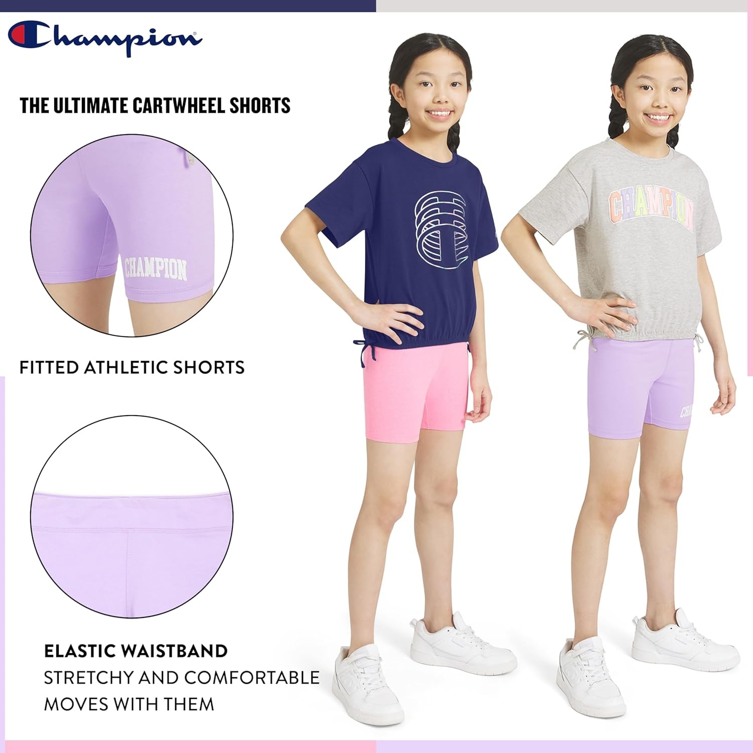 imageChampion girls Champion Girls Athletic Short SetsGrey Heather