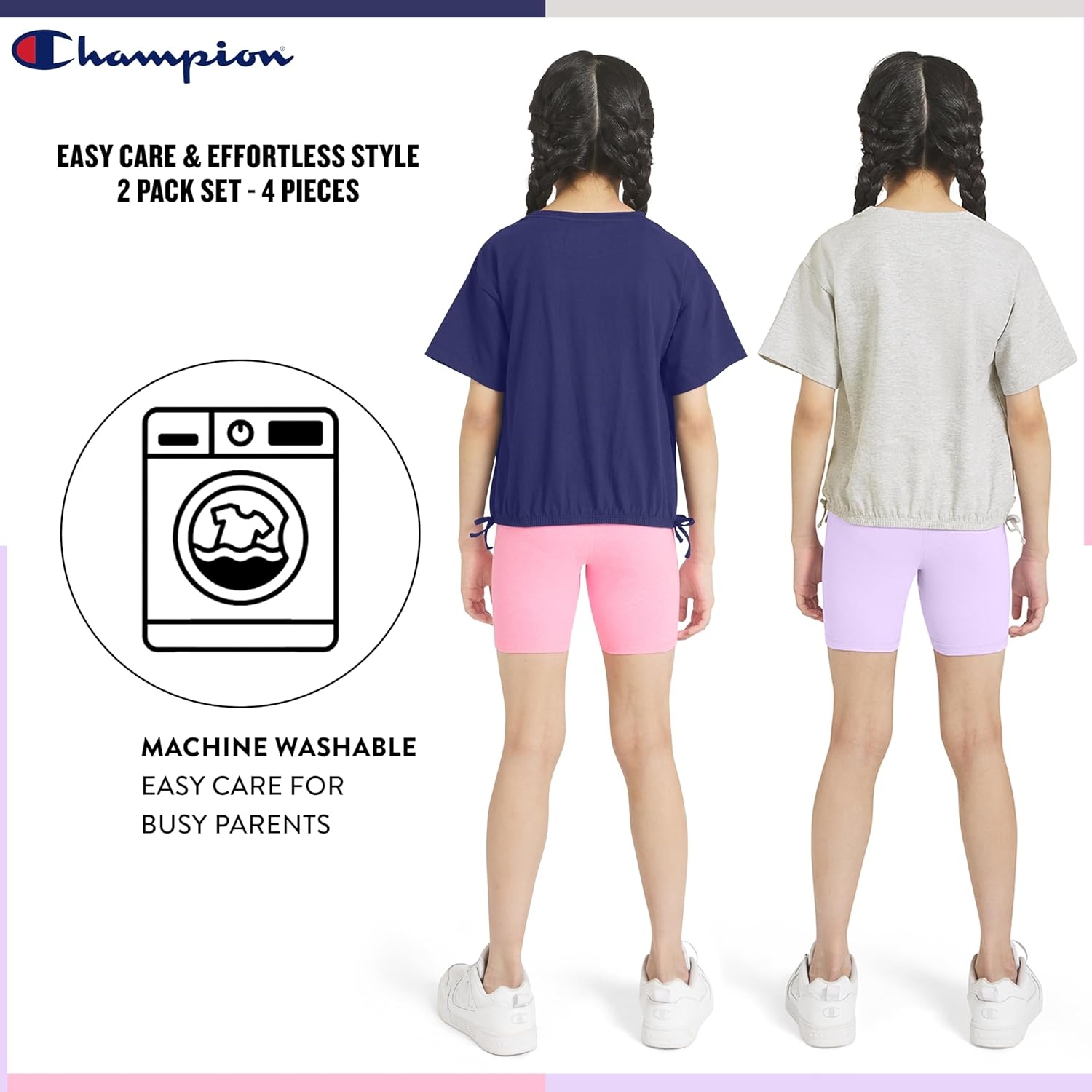 imageChampion girls Champion Girls Athletic Short SetsGrey Heather