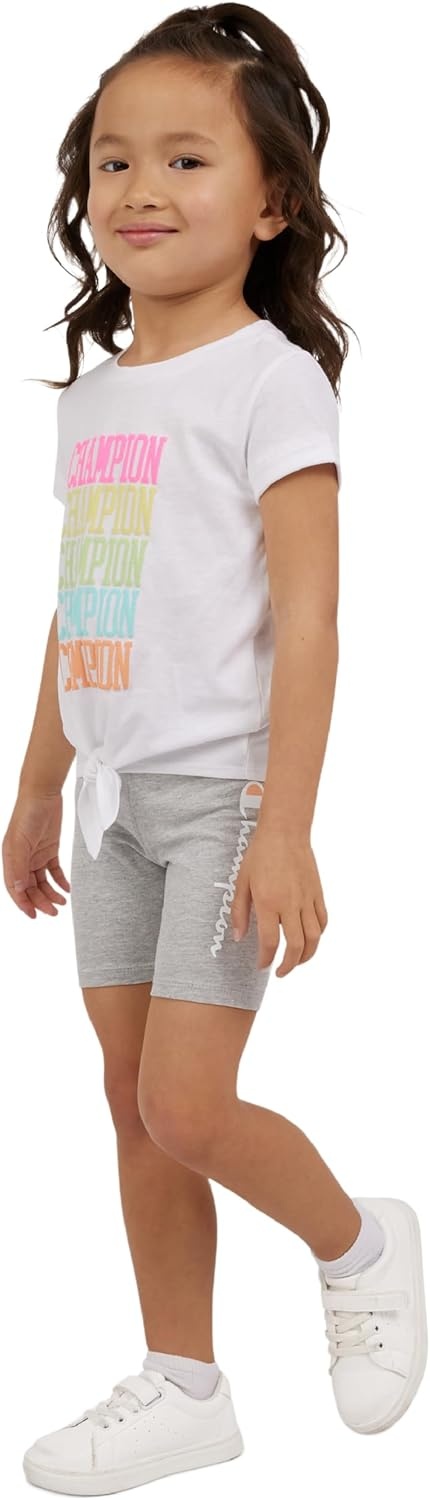 imageChampion girls Champion Girls Athletic Short SetsSignture Bright White