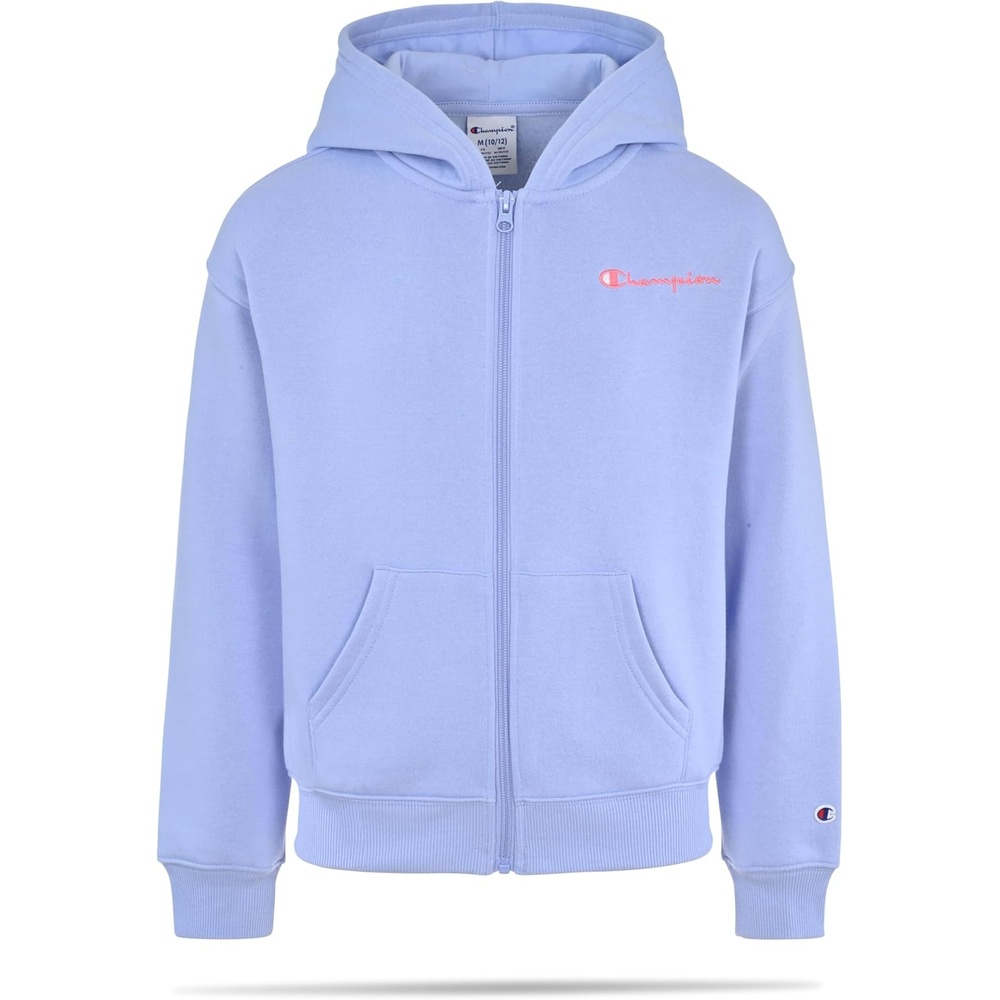 imageChampion Girls Athletic Zip Front Hoodie Sweatshirt for GirlsLavender Mist Signature