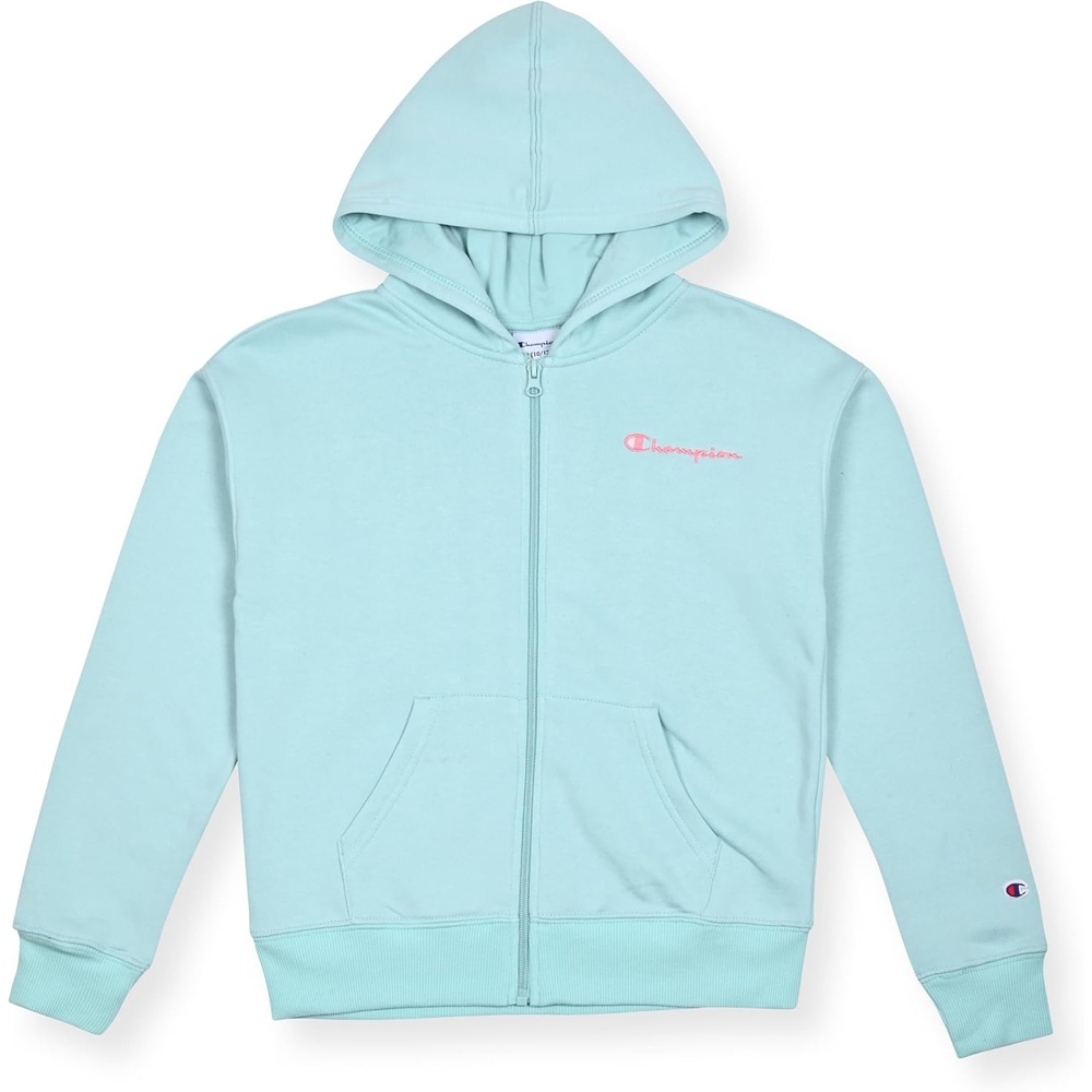 imageChampion Girls Athletic Zip Front Hoodie Sweatshirt for GirlsLight Blue