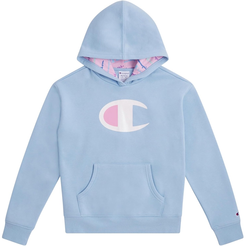 imageChampion Girls Athletic Zip Front Hoodie Sweatshirt for GirlsPlacid Blue
