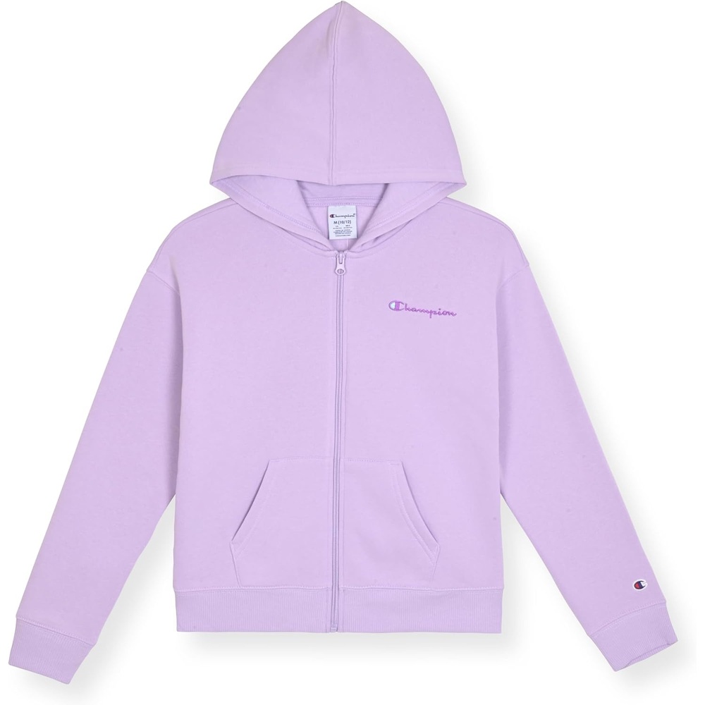 imageChampion Girls Athletic Zip Front Hoodie Sweatshirt for GirlsSignature Pastel Lilac