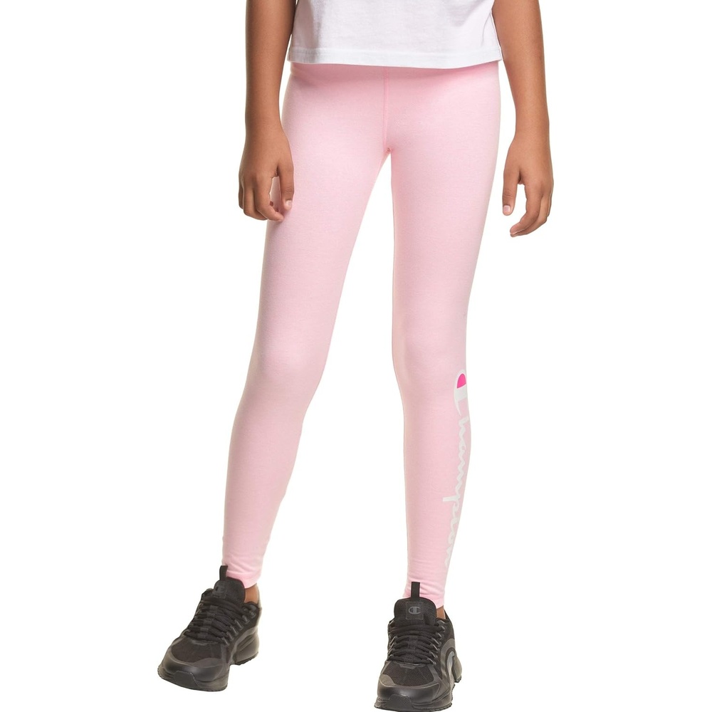 imageChampion Heritage Girls Performance Legging Stretch Pant Active Athletic PantPink Candy