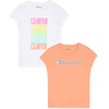 imageChampion Girls Champion Girls Short Sleeve Tee ShirtBright Whitepapaya Punch