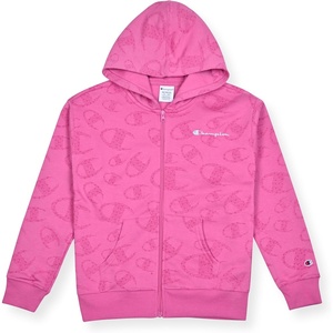 Champion Girls’ Athletic Zip Front Hoodie Sweatshirt for Girls(Rosebud Logo)
