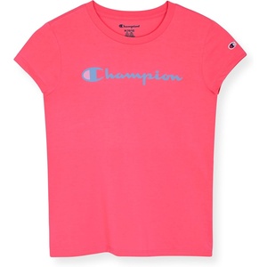 Champion Girls’ Champion Girls Short Sleeve Tee Shirt(Signature Hot Pink)