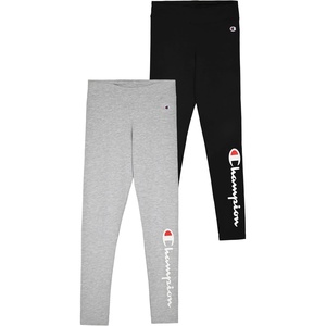 Champion Heritage Girls Performance Legging Stretch Pant | Active Athletic Pant(Heather Grey-black)