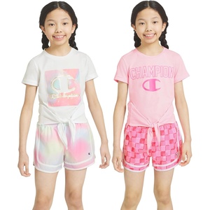 Champion girls Champion Girls Athletic Short Sets(Fairy Tale Pink)