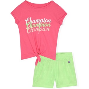 Champion girls Champion Girls Athletic Short Sets(Hot Pink)