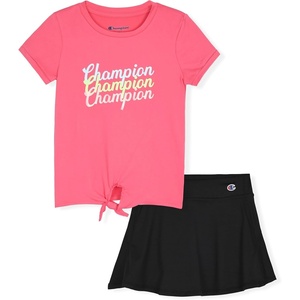 Champion girls Champion Girls Athletic Short Sets(Pink)