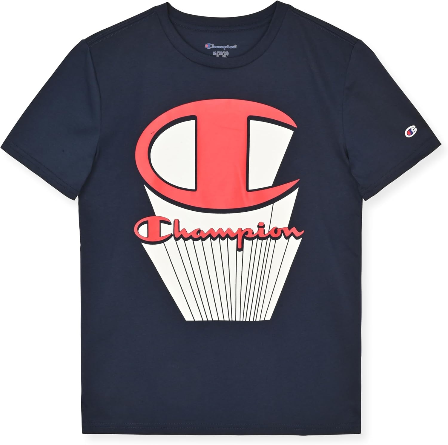 image:imageChampion Boys 2 Pack Short Sleeve Tee Shirt for KidsBright Whitenavy Blue