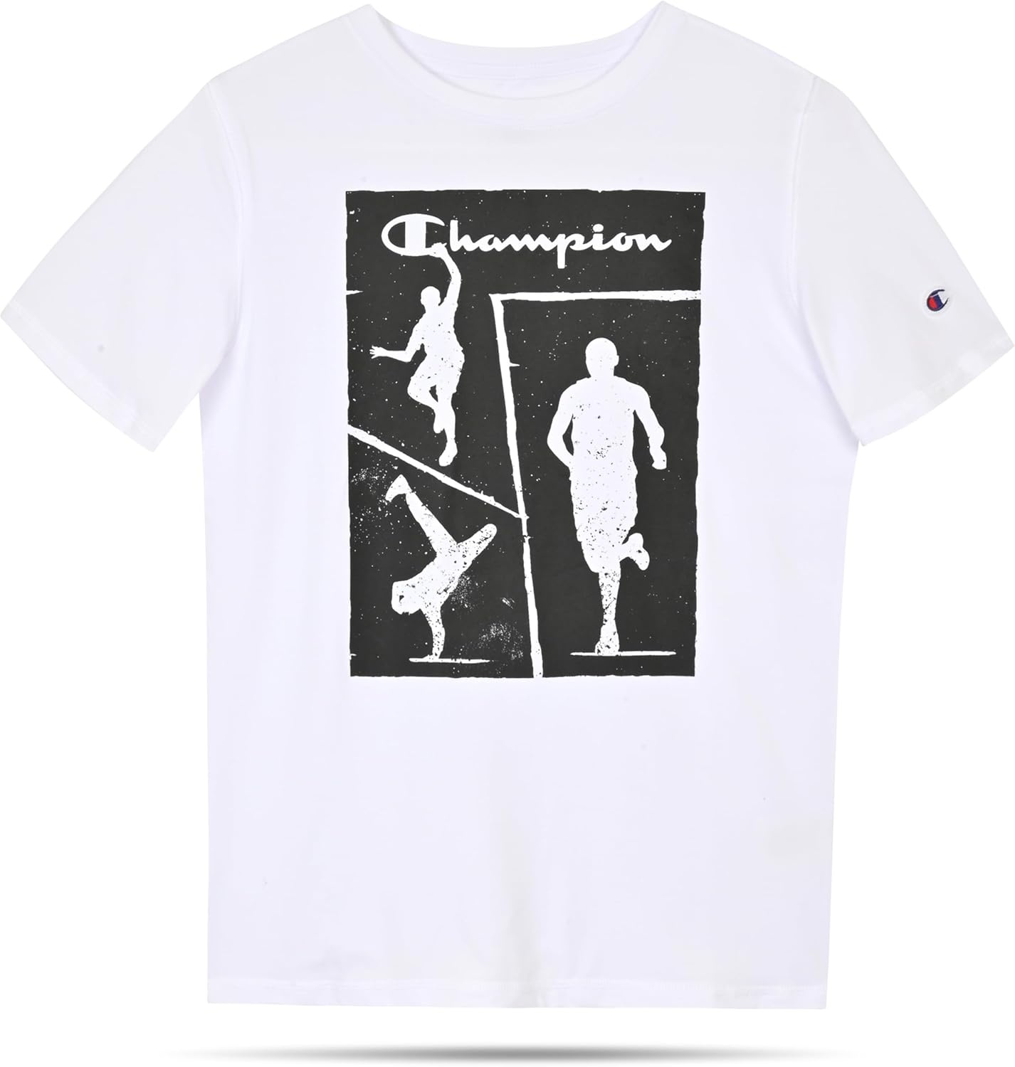 image:imageChampion Boys 2 Pack Short Sleeve Tee Shirt for KidsBright Whitered Poly