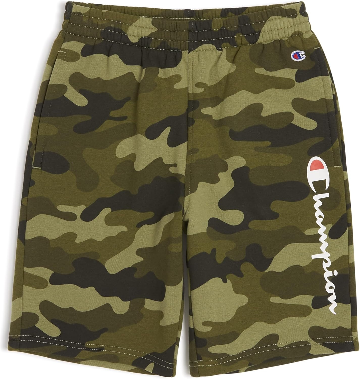 image:imageChampion Boys 2 Pack Signature Fleece Shorts for KidsGreen Camoflaugeblack