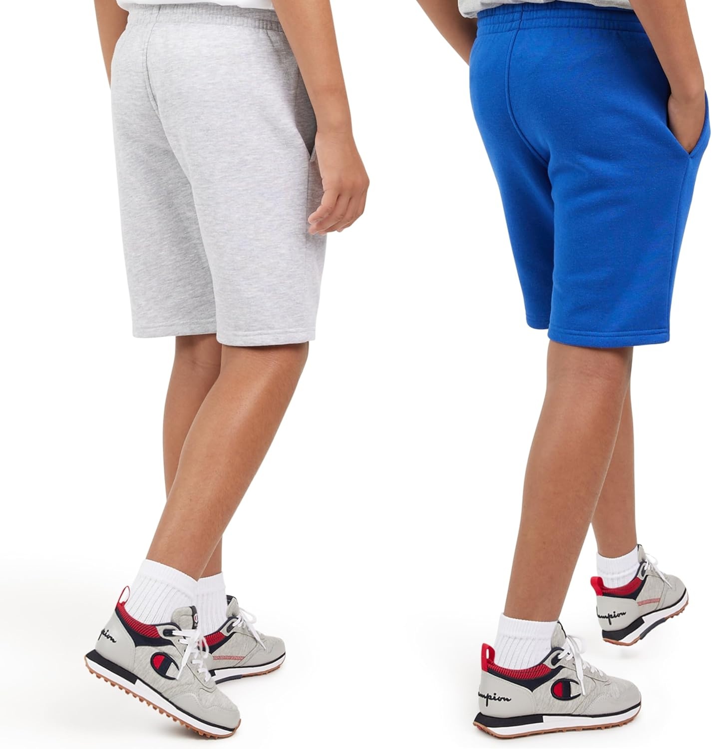 image:imageChampion Boys 2 Pack Signature Fleece Shorts for KidsGrey Heatherblue