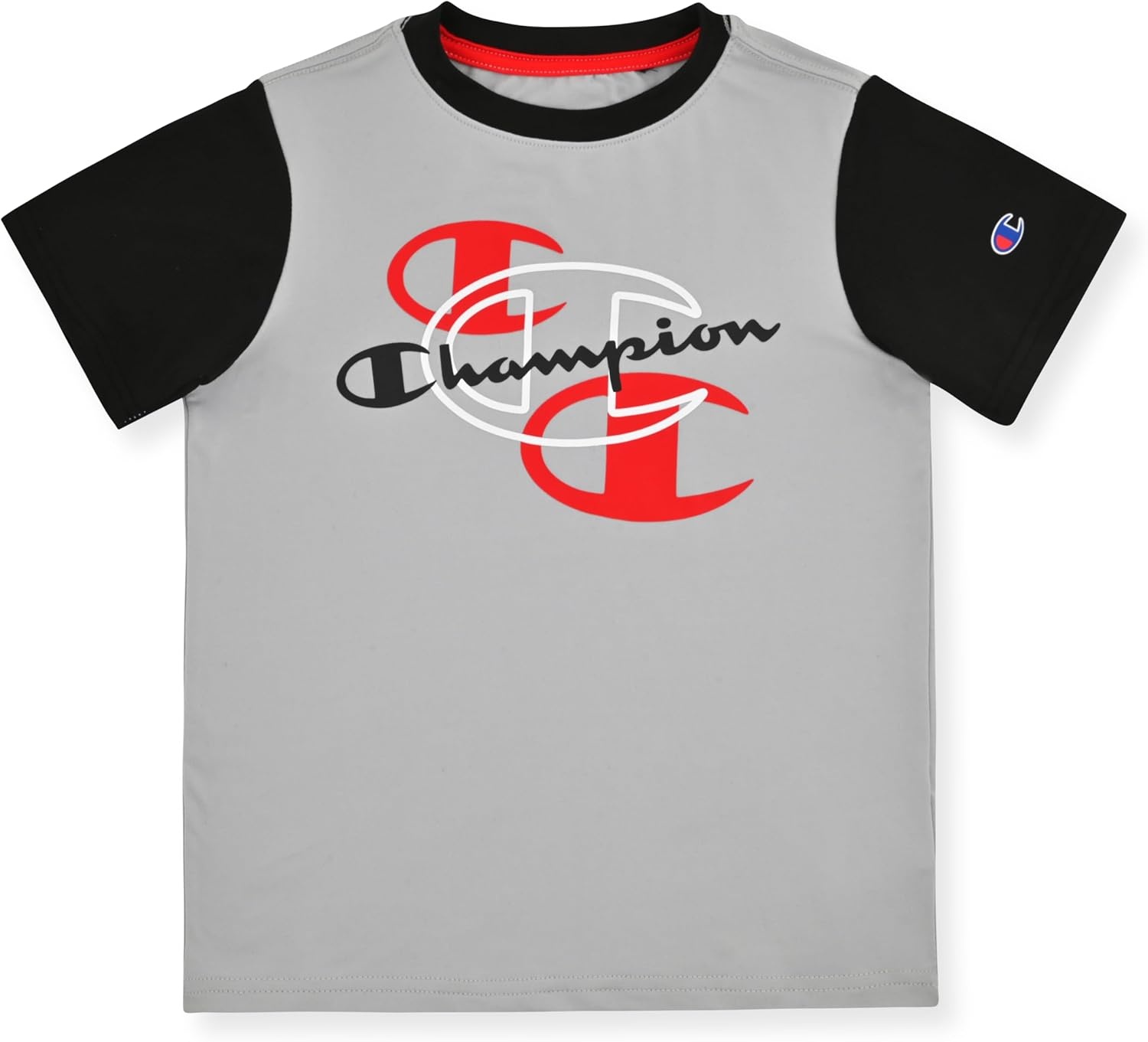 imageChampion Boys 2 Piece Short Sleeve Shirt and Mesh Shorts SetsGreyblack
