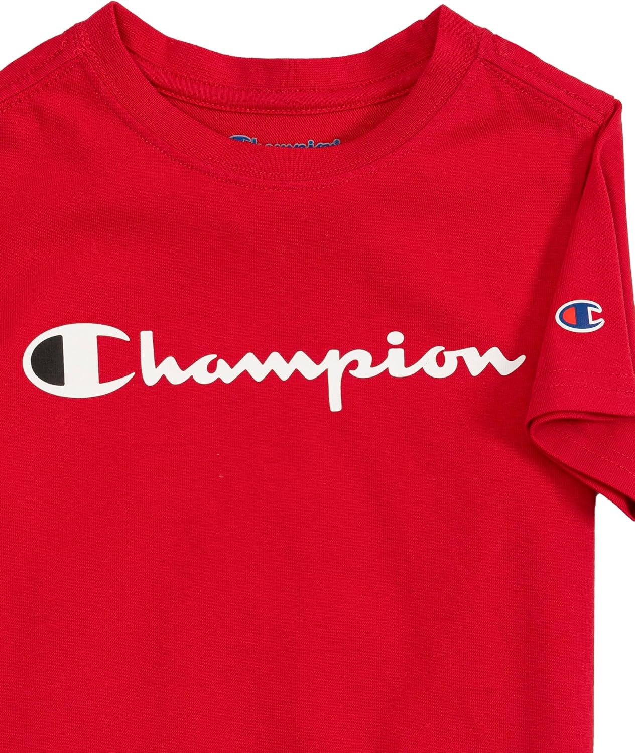imageChampion Boys 2 Piece Short Sleeve Shirt and Mesh Shorts SetsRedblack
