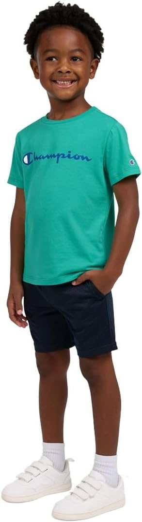 imageChampion Boys 2 Piece Short Sleeve Shirt and Mesh Shorts SetsSignature Oasis Green