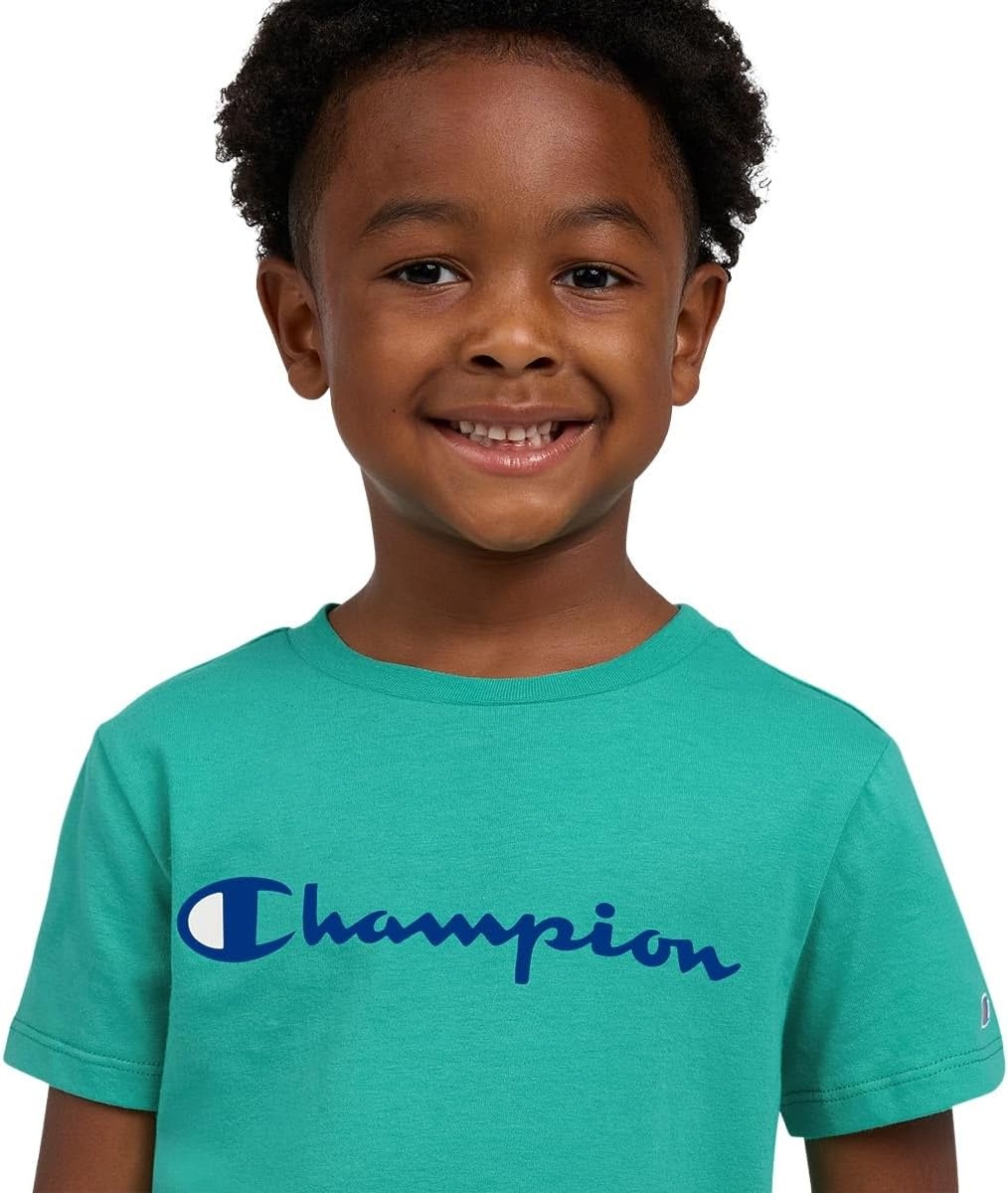 imageChampion Boys 2 Piece Short Sleeve Shirt and Mesh Shorts SetsSignature Oasis Green