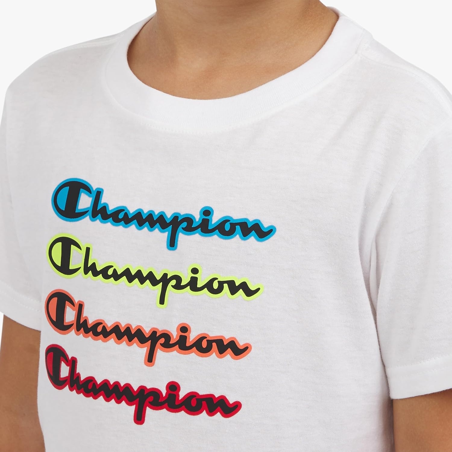 imageChampion Boys 2 Piece Short Sleeve Shirt and Mesh Shorts SetsSignature White